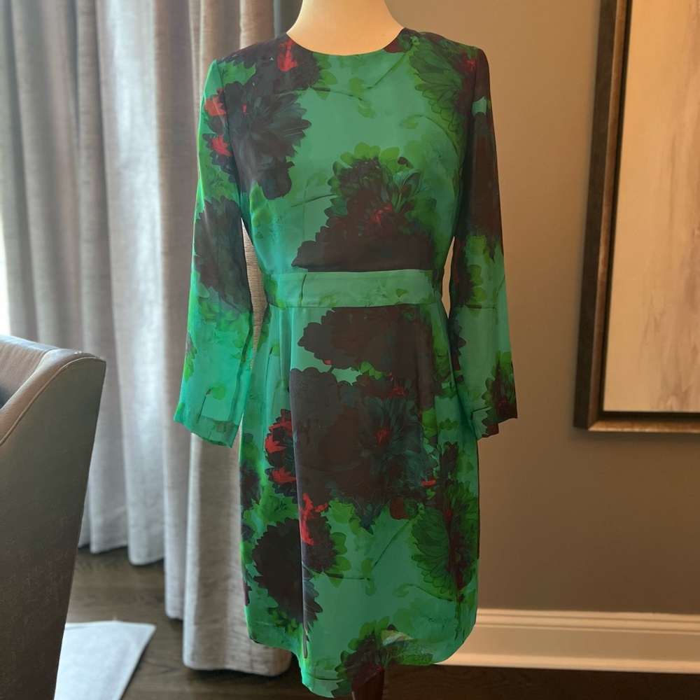 JCrew Hothouse silk floral dress size 6